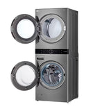 LG WashTower Torre de Lavado a Gas Inverter Direct Drive de Carga Frontal | AI DD | AI Sensor Dry | AI ThinQ | 22kg | Plateado