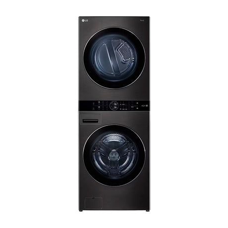 LG WashTower Torre de Lavado de 25kg y 22kg Secado a Gas Inverter Direct Drive de Carga Frontal | AI DD | AI Sensor Dry | AI ThinQ | Negro