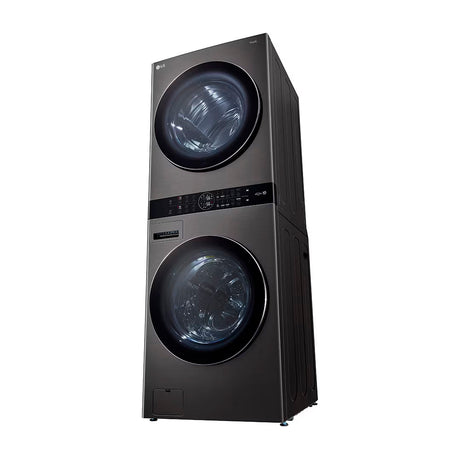 LG WashTower Torre de Lavado de 25kg y 22kg Secado a Gas Inverter Direct Drive de Carga Frontal | AI DD | AI Sensor Dry | AI ThinQ | Negro