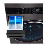 LG WashTower Torre de Lavado de 25kg y 22kg Secado a Gas Inverter Direct Drive de Carga Frontal | AI DD | AI Sensor Dry | AI ThinQ | Negro