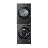 LG Combo Lavadora Automatica Inverter Direct Drive de 23kg y Secadora a Gas de Carga Frontal de 22kg | AI DD | ThinQ | 6 Motion DD | Turbo Wash | Negro