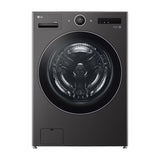 LG Combo Lavadora Automatica Inverter Direct Drive de 23kg y Secadora a Gas de Carga Frontal de 22kg | AI DD | ThinQ | 6 Motion DD | Turbo Wash | Negro