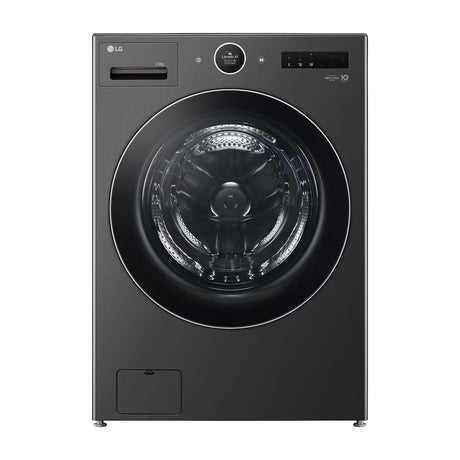 LG Combo Lavadora Automatica Inverter Direct Drive de 23kg y Secadora a Gas de Carga Frontal de 22kg | AI DD | ThinQ | 6 Motion DD | Turbo Wash | Negro