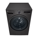 LG Combo Lavadora Automatica Inverter Direct Drive de 23kg y Secadora a Gas de Carga Frontal de 22kg | AI DD | ThinQ | 6 Motion DD | Turbo Wash | Negro