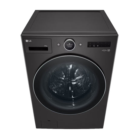 LG Combo Lavadora Automatica Inverter Direct Drive de 23kg y Secadora a Gas de Carga Frontal de 22kg | AI DD | ThinQ | 6 Motion DD | Turbo Wash | Negro