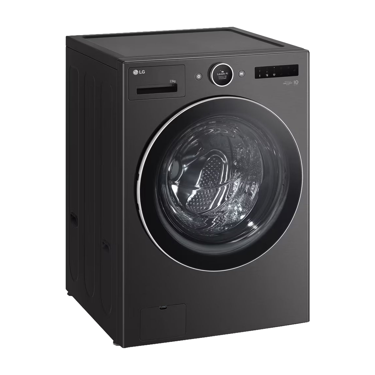 LG Combo Lavadora Automatica Inverter Direct Drive de 23kg y Secadora a Gas de Carga Frontal de 22kg | AI DD | ThinQ | 6 Motion DD | Turbo Wash | Negro