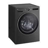 LG Combo Lavadora Automatica Inverter Direct Drive de 23kg y Secadora a Gas de Carga Frontal de 22kg | AI DD | ThinQ | 6 Motion DD | Turbo Wash | Negro