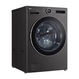 LG Combo Lavadora Automatica Inverter Direct Drive de 23kg y Secadora a Gas de Carga Frontal de 22kg | AI DD | ThinQ | 6 Motion DD | Turbo Wash | Negro