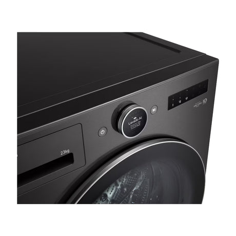 LG Combo Lavadora Automatica Inverter Direct Drive de 23kg y Secadora a Gas de Carga Frontal de 22kg | AI DD | ThinQ | 6 Motion DD | Turbo Wash | Negro