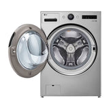 LG Combo Lavadora Automatica Inverter Direct Drive de 23kg y Secadora a Gas de Carga Frontal de 22kg | AI DD | ThinQ | 6 Motion DD | Turbo Wash | Plateado
