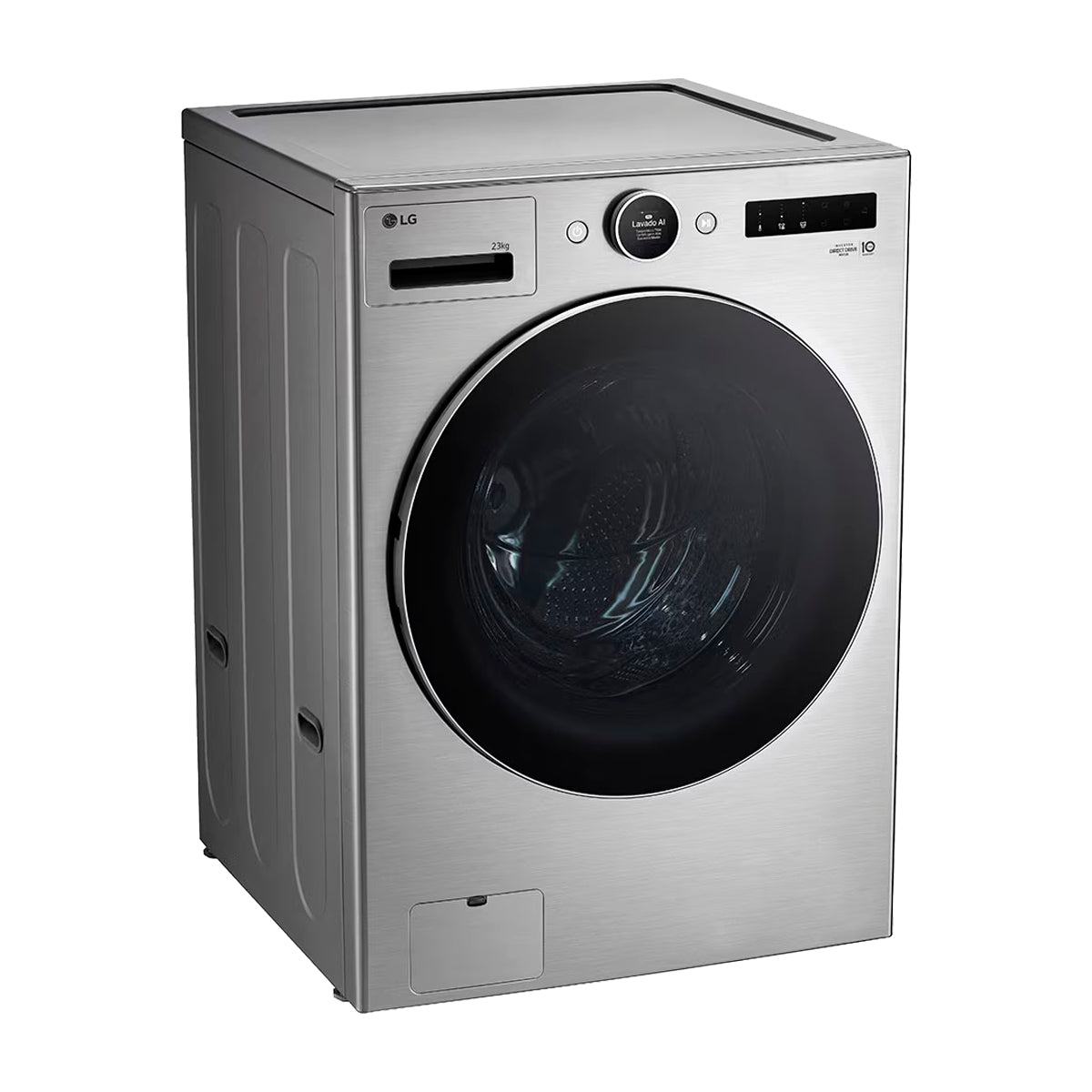 LG Combo Lavadora Automatica Inverter Direct Drive de 23kg y Secadora a Gas de Carga Frontal de 22kg | AI DD | ThinQ | 6 Motion DD | Turbo Wash | Plateado
