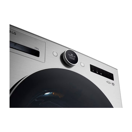 LG Combo Lavadora Automatica Inverter Direct Drive de 23kg y Secadora a Gas de Carga Frontal de 22kg | AI DD | ThinQ | 6 Motion DD | Turbo Wash | Plateado