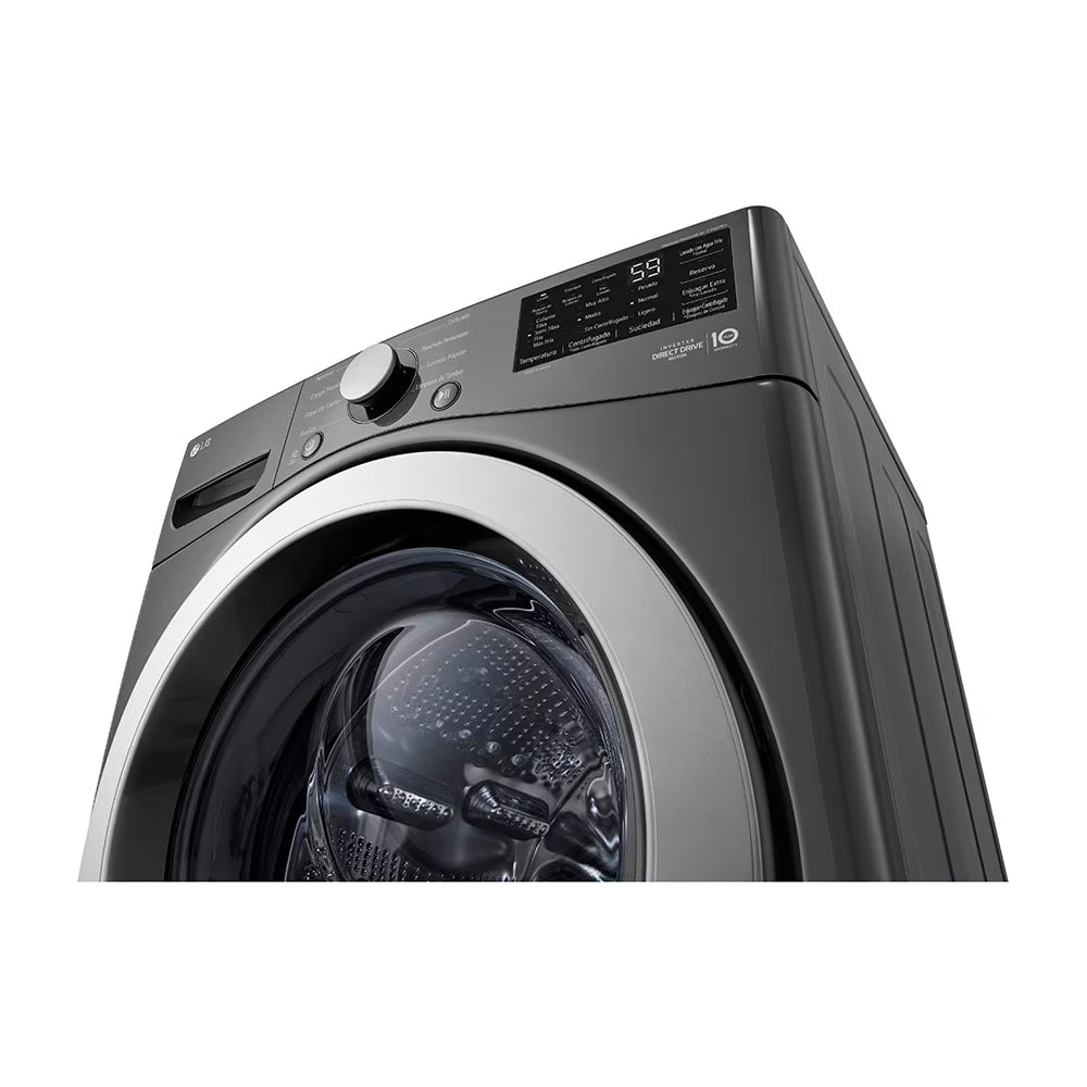 LG Combo Lavadora Automatica Inverter Direct Drive y Secadora a Gas de Carga Frontal | 6 Motion DD | 25kg | Negro Medio