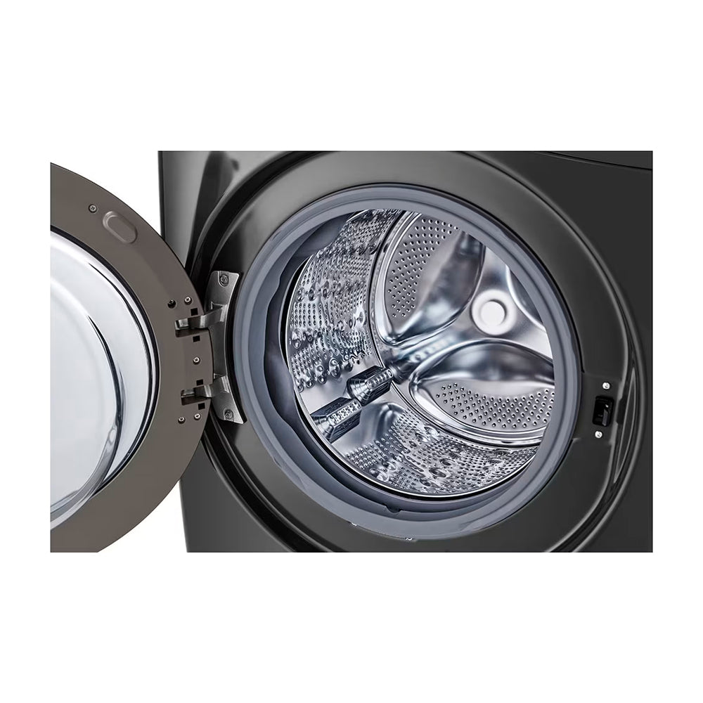 LG Combo Lavadora Automatica Inverter Direct Drive y Secadora a Gas de Carga Frontal | 6 Motion DD | 25kg | Negro Medio