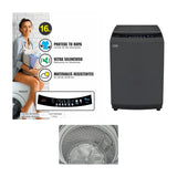 Sankey Lavadora Automática de Carga Superior | Super Silencioso | Programable | Filtrado Total | 16kg | Gris