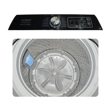 Sankey Lavadora Automática de Carga Superior | Super Silencioso | Programable | Filtrado Total | 17kg | Gris