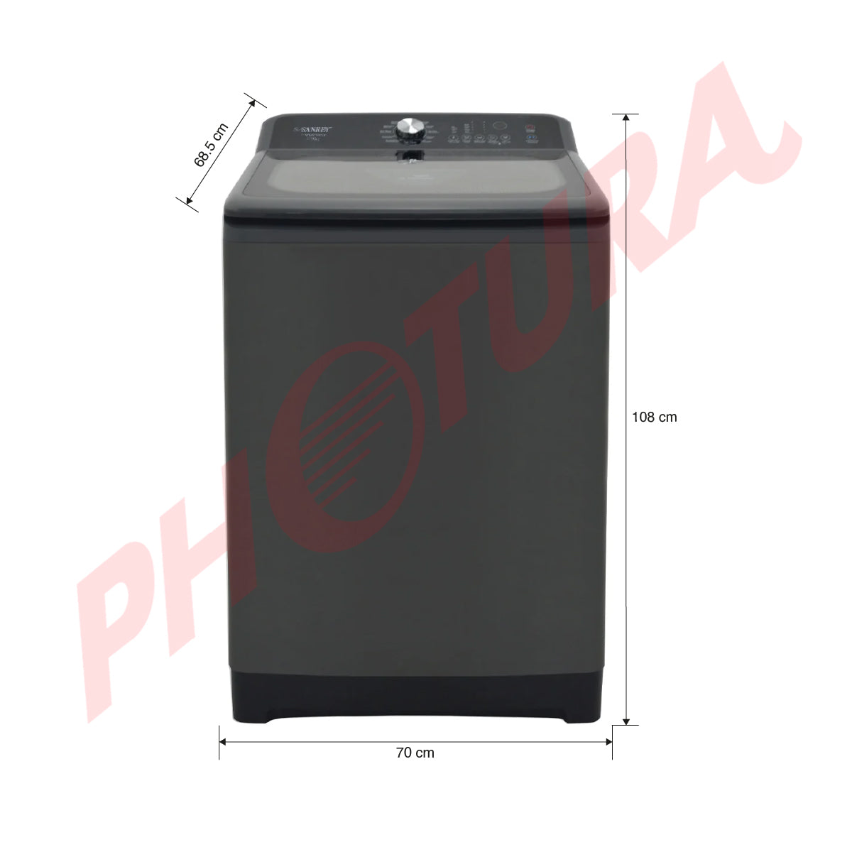 Sankey Lavadora Automática Inverter de Carga Superior | Panel Digital | Super Silencioso | Programable | Filtrado Total | 19kg | Gris