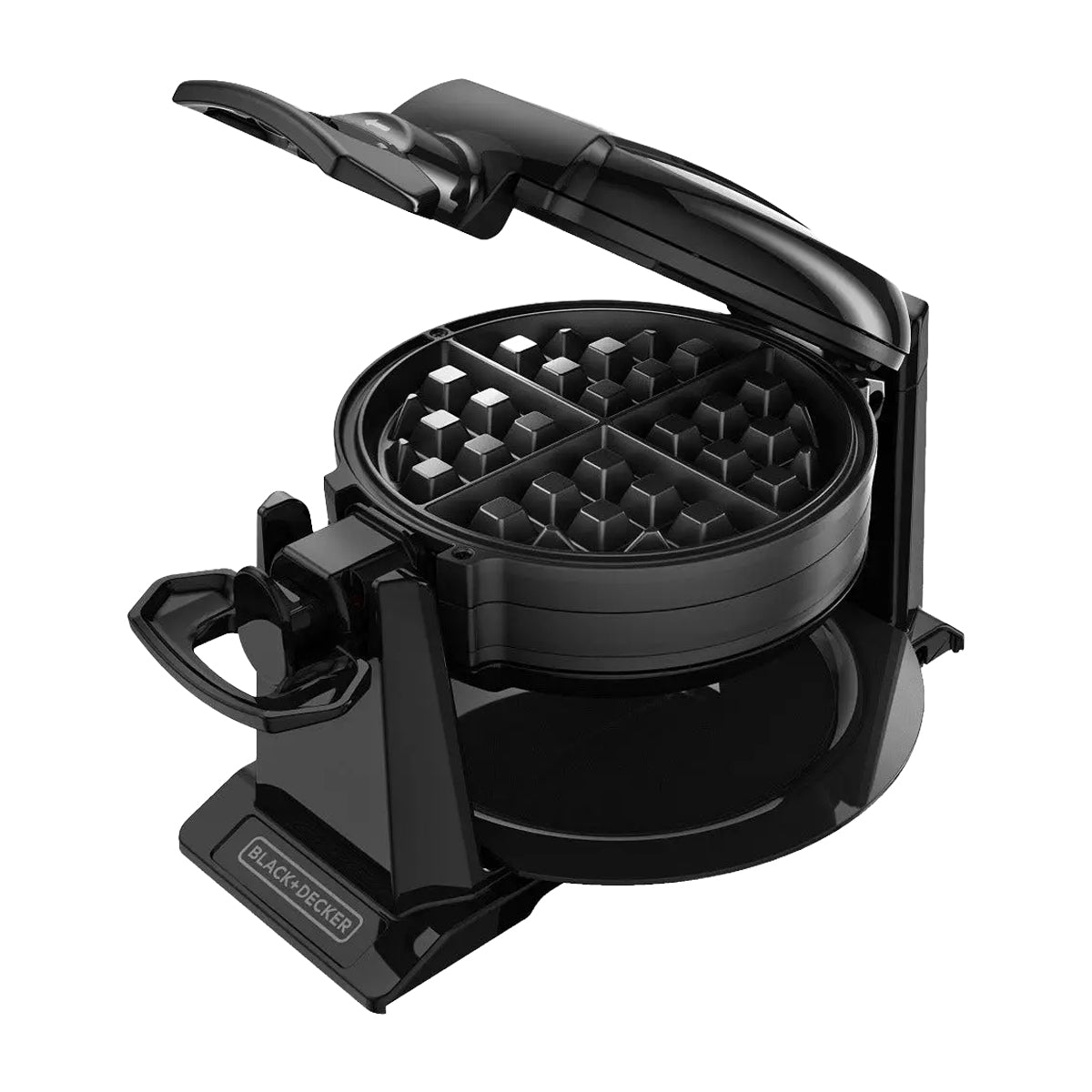 Black & Decker Waflera de Doble Giro | Estilo Belga | Superficie Antiadherente | Negro