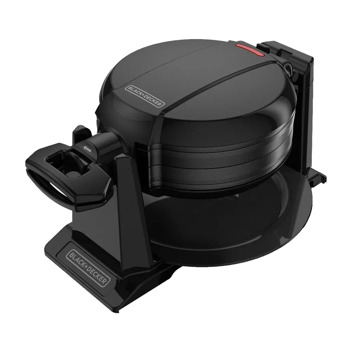 Black & Decker Waflera de Doble Giro | Estilo Belga | Superficie Antiadherente | Negro