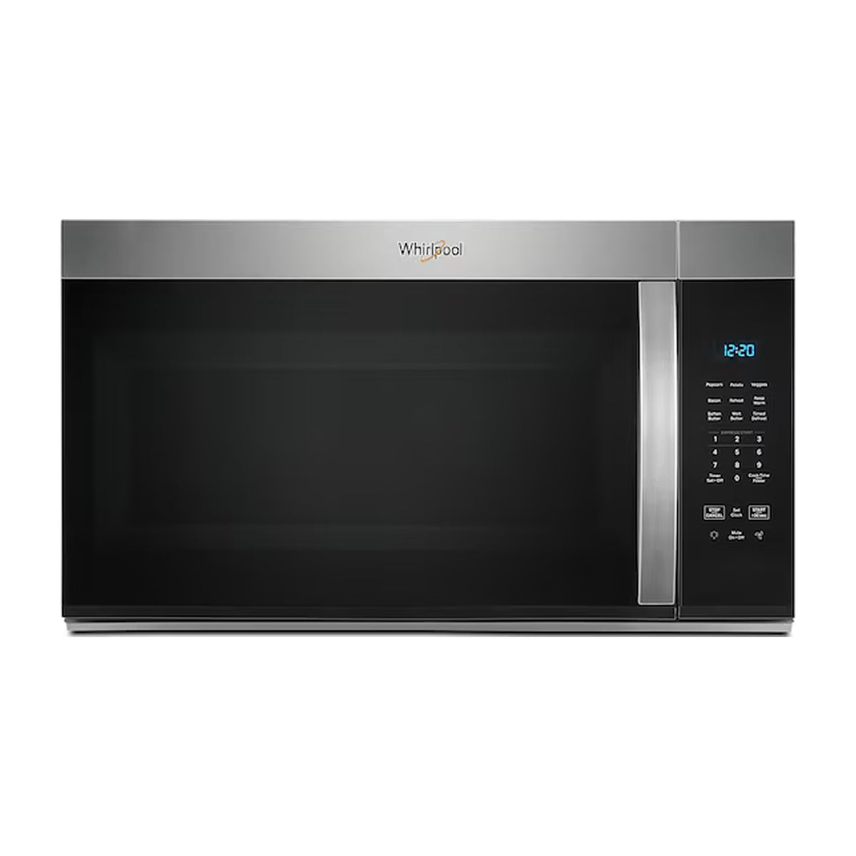 Whirlpool Microondas Extractor de 1000W | Tipo Campana | Controles Táctiles | 1.7p3 | Plateado