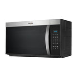 Whirlpool Microondas Extractor de 1000W | Tipo Campana | Controles Táctiles | 1.7p3 | Plateado