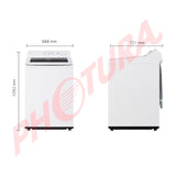 LG Lavadora Automática Inverter Direct Drive de Carga Superior | AI DD | ThinQ | 6 Motion DD | TurboWash | 25kg | Blanco