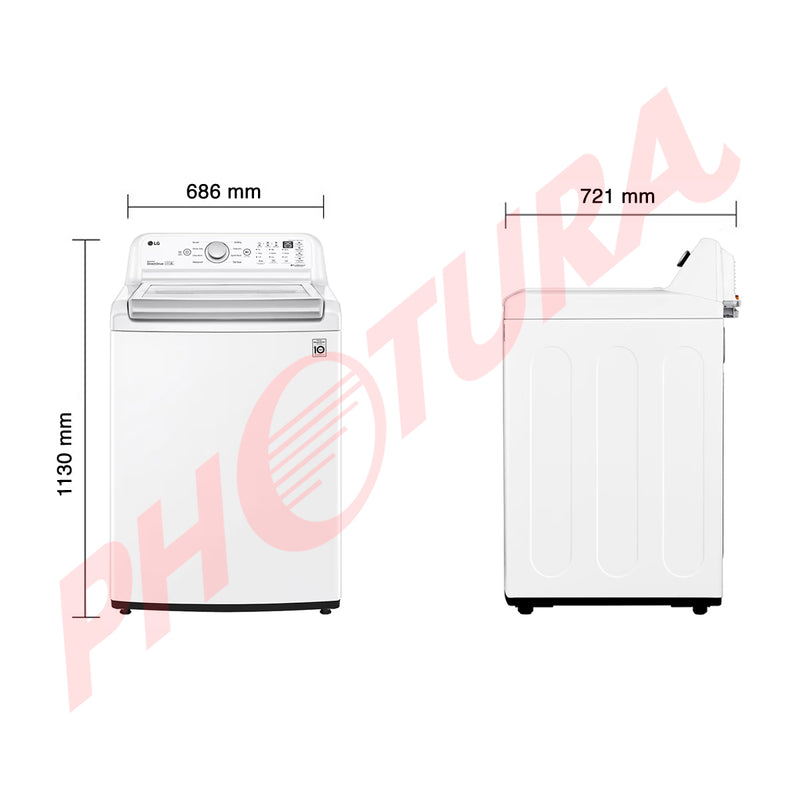 LG Lavadora Automática Inverter Direct Drive de Carga Superior | TurboDrum | 6 Motion DD | JetSpray | 25kg
