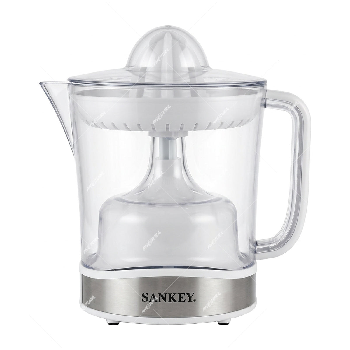 Sankey Exprimidor de Jugo | 1L | Jarra Transparente | Facil de Limpiar | Alta Potencia | Blanco