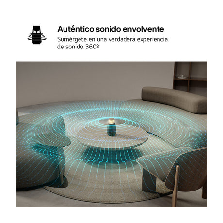 LG XBOOM Go XO2T Bocina Portátil Bluetooth Waterproof |  Sonido 360° | Iluminación | 15H | IP55 | Negro