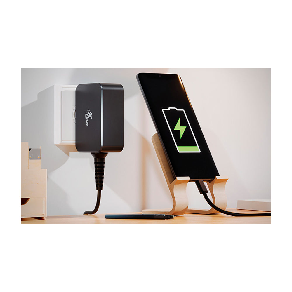 Xtech Adaptador de Corriente USB-C | 65W |  Negro