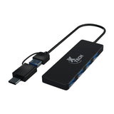 Xtech Adaptador USB 3.0 A a USB C |  4 puertos |  Negro