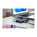 Xtech Adaptador USB 3.0 | 4 puertos | Negro