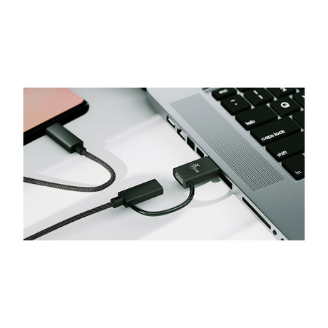Xtech Cable 2 en 1 USB A / USB C a USB C  | 1.82 Metros | Negro