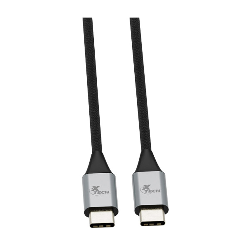 Xtech Cable USB C a USB C | 3.65 Metros | Negro Plateado - Photura