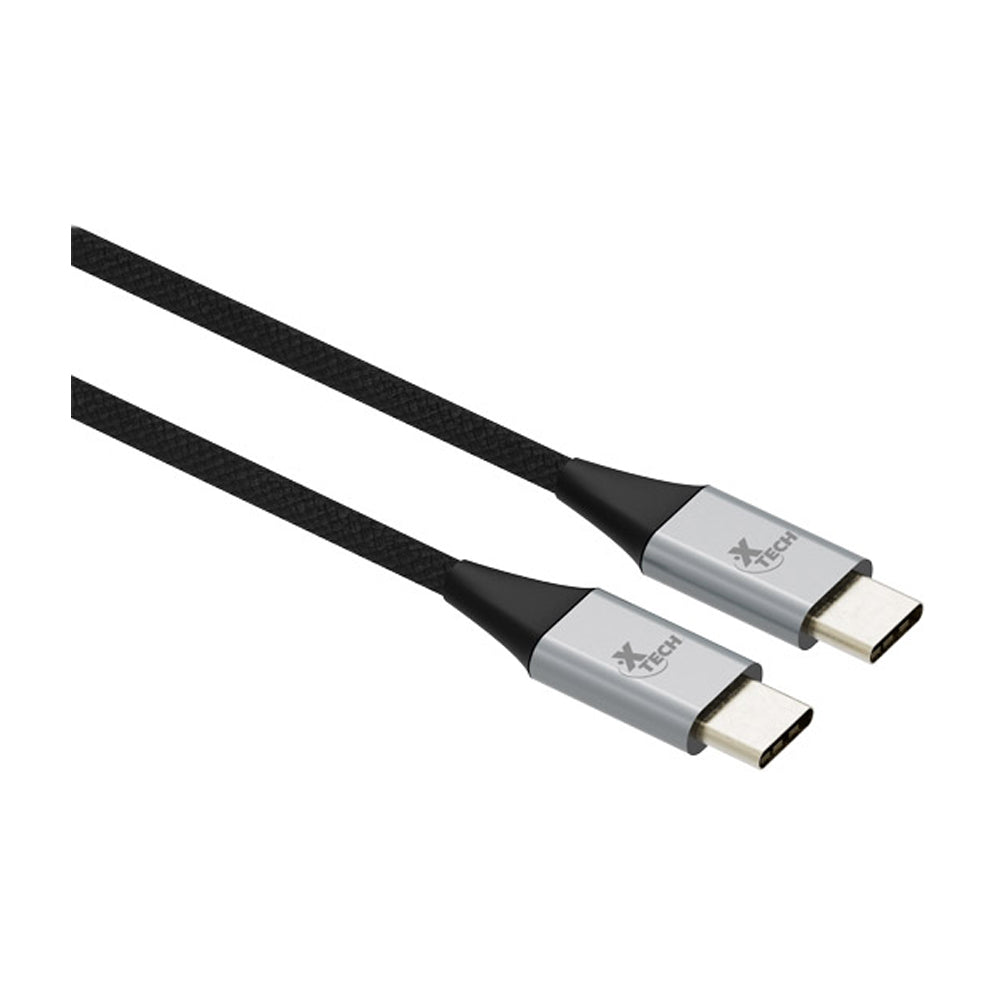Xtech Cable USB C a USB C | 3.65 Metros | Negro Plateado - Photura