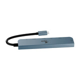 Xtech Adaptador Multipuerto 7 en 1 con Conexión USB C | Plateado Negro