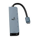 Xtech Adaptador Multipuerto 7 en 1 con Conexión USB C | Plateado Negro