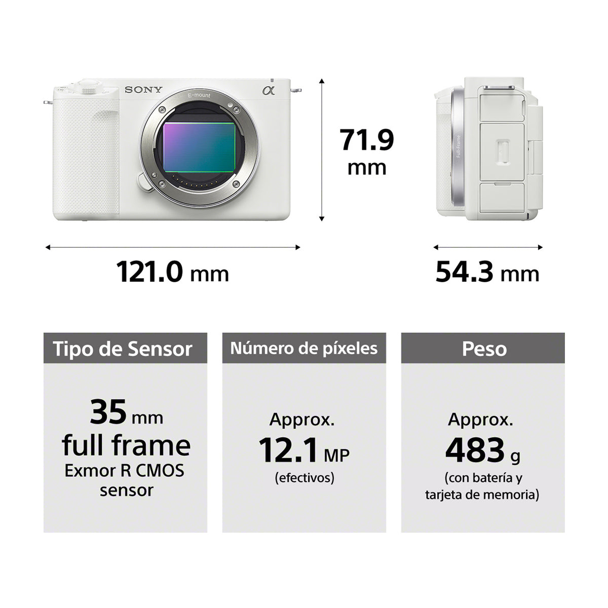 Sony ZV-1 Cámara Digital | Blanco