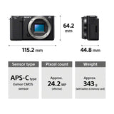 Sony ZV-E10 Alpha Cámara Digital Mirrorless con Lente 16-50mm OSS II | ZV-E10K
