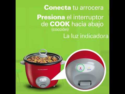 Hamilton Beach Olla Arrocera de 20 Tazas | Interior Antiadherente Extraible | Rojo