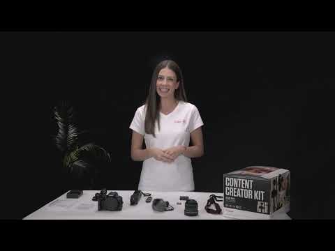 Canon Content Creator Kit | EOS R50 Cámara Digital Mirrorless con Lente 18-45mm IS STM, Stereo Mic, Tripod Grip