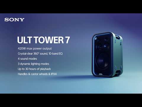 Sony ULT TOWER 7 Bocina Portátil Bluetooth | ULT Power Sound | Luces | 30H | Negro
