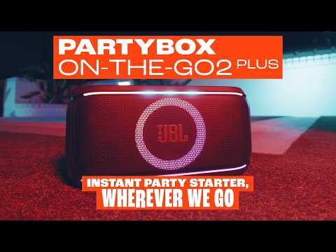JBL PartyBox On-the-Go 2 Plus Bocina Portátil Bluetooth | JBL Original Pro | Micrófono | Luces | 15H | IPX4 | Negro