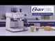 Oster BVSTEM7300 Cafetera de 12 Tazas | Espresso y Capuccino |  Perfect Brew 15 Bares | Molino Integrado | Acero Inoxidable