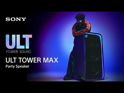 Sony ULT TOWER MAX Equipo de Sonido | LDAC | Sonido 360° | ULT Power Sound | Luces LED | Bluetooth