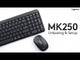Logitech MK250 Teclado & Mouse Inalámbrico | Accesos Directos | A Prueba de Salpicaduras | Negro