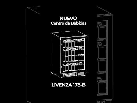 DRIJA Livenza 178-B Centro de Bebidas de 5.05p3 | Hasta 178 Latas | Control Digital | Puerta Reversible | Doble Vidrio | 3 Rejillas Removibles