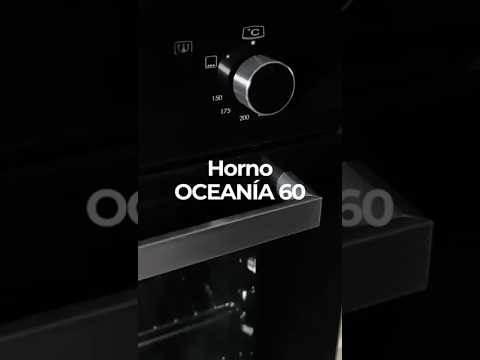 DRIJA Oceania 60 Black Gas Horno Multifuncional Empotrable a Gas | Puerta de Doble Vidrio | 250°C