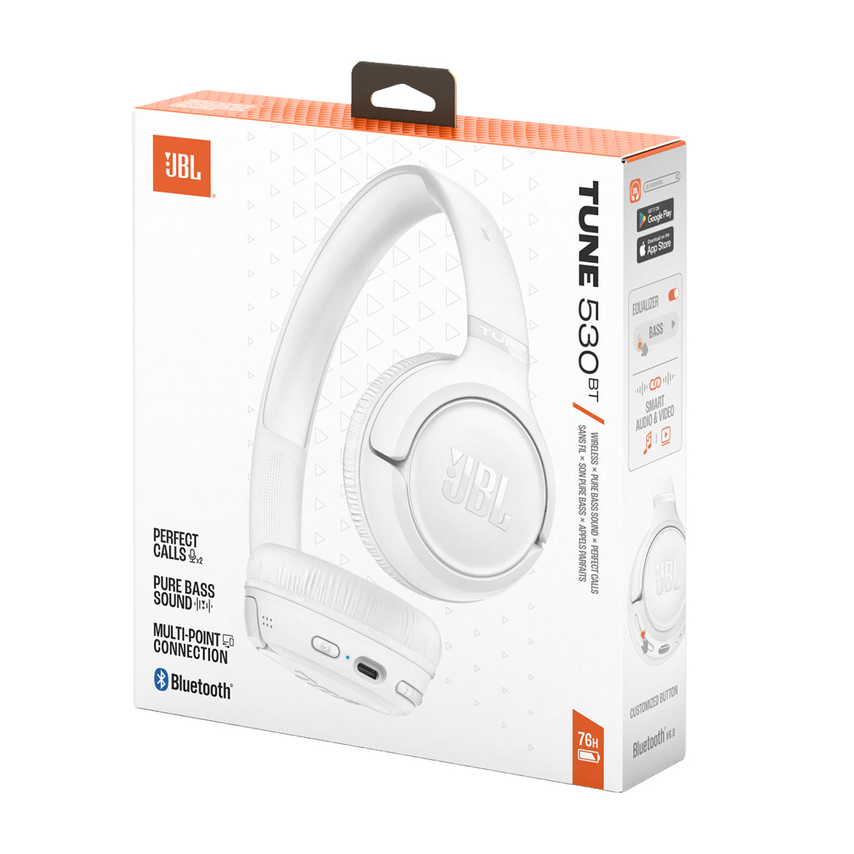 JBL Tune 530BT Audífonos Inalámbricos Bluetooth On-Ear | Blanco