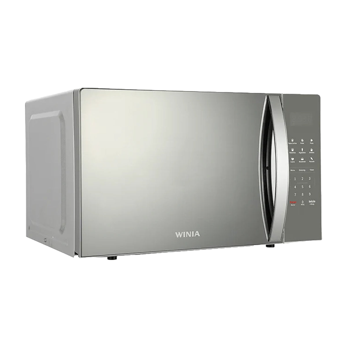 Winia Microondas de 1000W | 1.5p3 | Sistema de Bloqueo Infantil | Plateado
